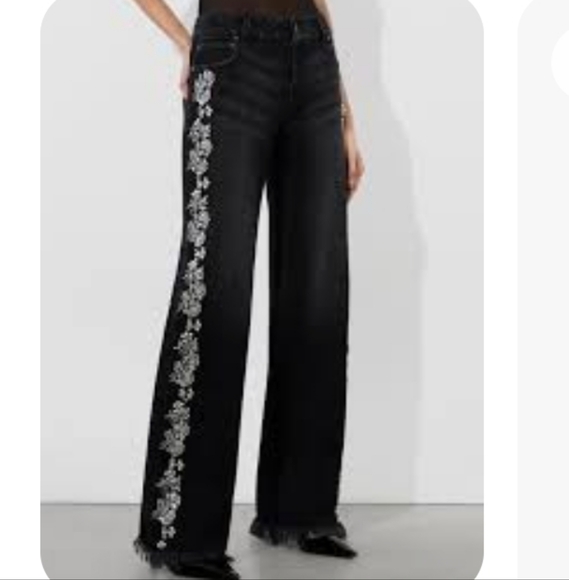 ALICE + OLIVIA Embellished Jeans